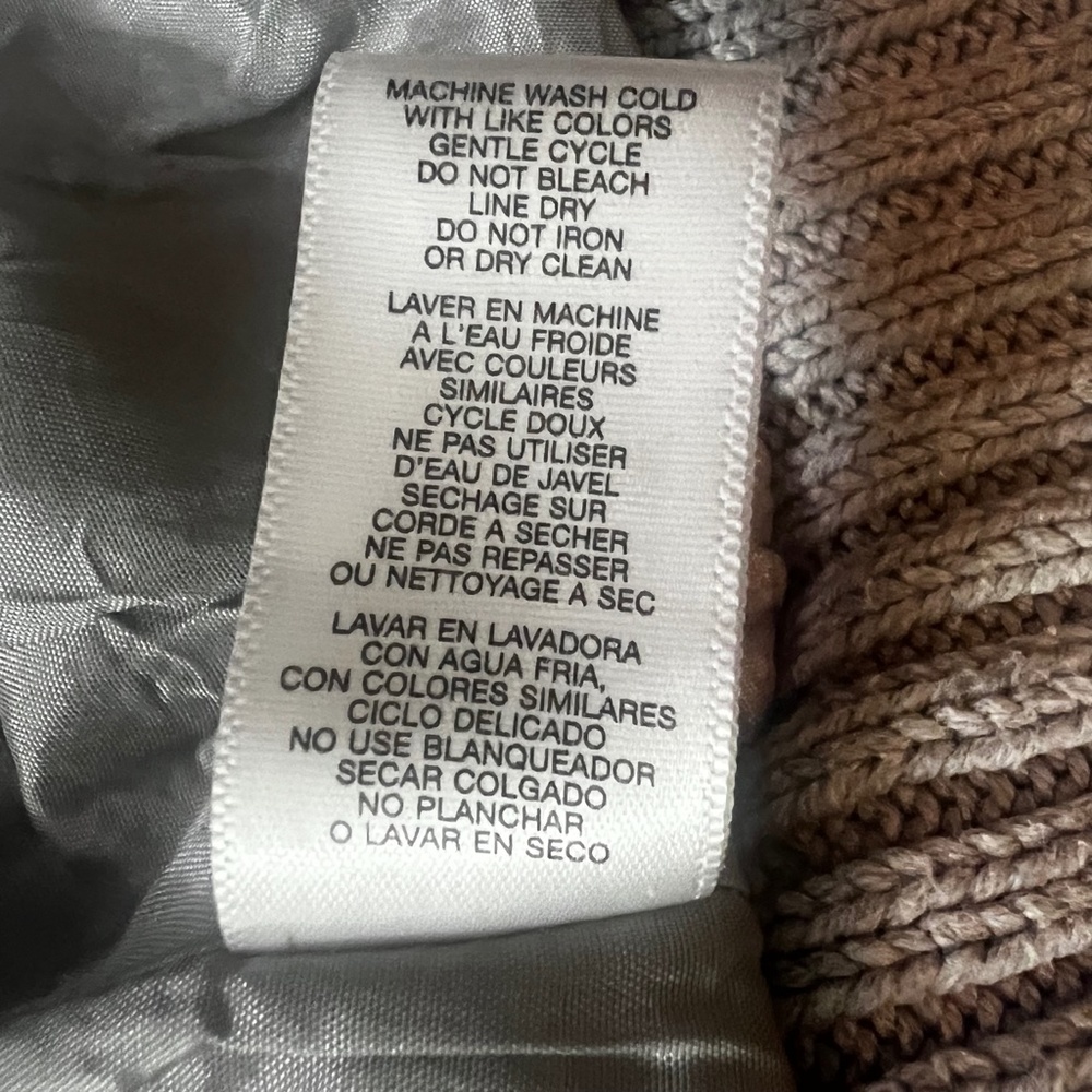 Like New [Michael Kors] Silver Gray Grey Faux Fur Hooded Sweater Jacket | Medium - Picture 9 of 15